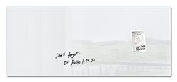 SIGEL GL241 Lavagna magnetica in vetro / lavagna bianca premium, superficie lucida, 130 x 55 cm, montaggio facile, bianco, Artverum