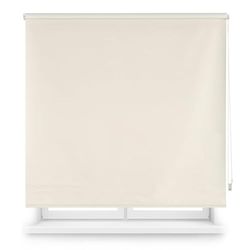 Blindecor Skräddarsydd ogenomskinlig rullgardin | beige | 125 x 230 cm (B x H) Tygstorlek 122 x 225 cm | Ogenomskinliga rullgardiner för fönster