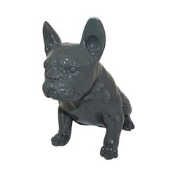 Douceur d'Intérieur CDaffaires Bulldog polyresine, 20,5 x 13 x 20,5 cm, grijs