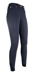 HKM SPORTS EQUIPMENT Basic Riding Knee Pads Silicone, Unisex_Adult, Trouser, HKM 4057052111600, Dark Blue, 46 (EU)
