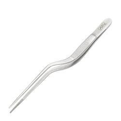 Japanese Knife Company Japanese Tweezer DB Cranked Matt - 140mm, Silver