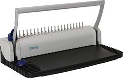 Pavo - Máquina de encuadernación/Kit de encuadernación (50 cubiertas x 25 espirales), color plateado y negro, 8030903