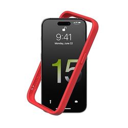 RHINOSHIELD Bumperhoesje compatibel met [iPhone 15 Pro Max] | CrashGuard - schokabsorberend slank ontwerp beschermhoes 3,5 m valbescherming - rood