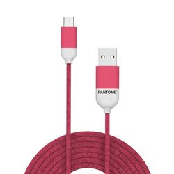 Celly Pantone MicroUSB Cable 1.5mt, Cavo USB Micro per Ricarica Rapida e Trasferimento Dati, Compatibile con Smartphone e Tablet, Potenza 2.1A, Rosa