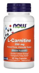 Now Foods – L-Carnitine 250mg | Energy & Fat Metabolism Support – 60 Vcaps