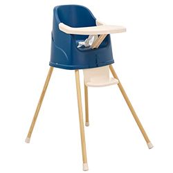 THERMOBABY Youpla - Silla alta para bebé 2 en 1 - Escalable en silla infantil - Tableta extraíble - Arnés de 3 puntos - desde 6 meses, hasta 3 años o 15 kg - Fabricado en Francia - Azul océano