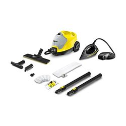 Kärcher ångtvätt SC 4 EasyFix Iron (prestanda per tank: ca 100 m², uppvärmningstid: 4 min, påfyllningsbar & löstagbar tank, förvaringsutrymme för kabel, parkeringsposition, ytterligare tillbehör)