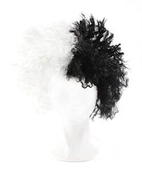 0207VP826JS I Love Fancy Dress ILFD2017, halv svart och en halv vit, rufsig stil (en storlek)