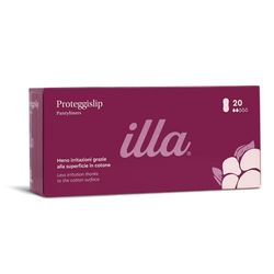 illa Protège-lèvres – Serviettes de sauvetage avec surface en coton à 100% – Protège slip anatomiques – Pour les jours du cycle de flux léger – Action Odor Control – 1 lot de 20 pièces