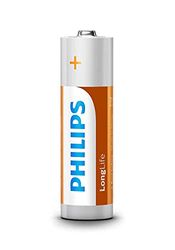 Philips Pilhas AA - R6L12W, conjunto de 12 pilhas, tecnologia de cloreto de zinco, 3 anos de duração, 1,5 V