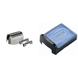 Panasonic WES9020Y1361, Testina di Ricambio per Rasoi Elettrici Uomo ES8249/ES8243, Set Lamina Esterna + Lama Interna Originale & PAN-WES035K503, Cartuccia di Pulizia, Colore Nero
