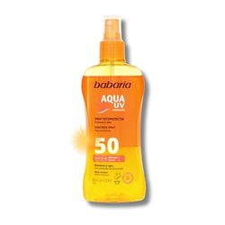 Babaria - Spray Sol 200 ml | Protector Solar 50 | Proteccion Solar 50 | Resistente al Agua | Rayos UVA y UVB