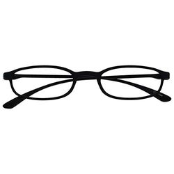 OPULIZE Fly Reading Glasses Extra Small Super Flexible Frame Scratch Resistant Matt Black Mens Womens R67-1 +1.00