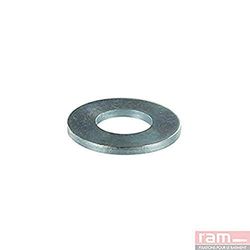 Ram sluitring van verzinkt staal, dikte: 1,5 mm, 8 x 18 mm, grijs, 100 stuks