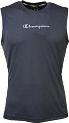 Champion Athletic C-Tech Quick Dry Poly Mesh Side Piping S/L Tanktop voor heren, Zwart, L