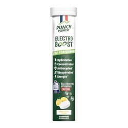 ELECTROLYTES HYDRATATION - Electrolyte Punch Power - SANS SUCRE - Fabriqué en FRANCE- Vitamines, Minéraux, Magnesium, Cafeine - Pastille Hydratation Sport - 20 Pastilles Effervescentes Citron