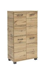 Schildmeyer Nora 144971 - Mueble Alto, decoración de Roble rústico, 60 x 32,6 x 117 cm (Ancho x Profundidad x Alto)