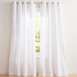 Exclusive Home Loha GT Coppia di Tende con Occhielli in Lino, Poliestere, Bianco Invernale, 96" Length, 2 unità