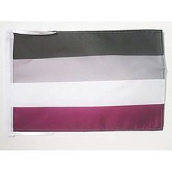 AZ FLAG Drapeau Arc-en-Ciel Asexuel 45x30cm - PAVILLON Aasexualité - Rainbow 30 x 45 cm Haute qualité
