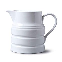 WM Bartleet & Sons 1750 T301 Jarro de porcelana tradicional de 1,42 litros, 1420 ml, 2 ½ tinta, cor branca