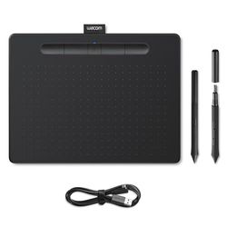 Wacom Intuos M Pen / Mobiel Tekenplateau (Om Te Schilderen & Fotobewerking Met Drukgevoelige Pen & Bluetooth En 3 Gratis Software-Downloads, Compatibel Met Windows & Mac) Zwart