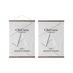 ChiCura 2 In 1 Magnetic Frame, 22 cm Size, Brown