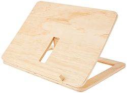 Rayher 62797000 Suporte para tablet, livros e revistas, de madeira, 28 x 21 x 3,4 cm