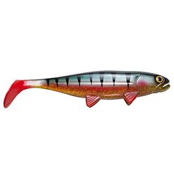 Jackson gummifisk gädda fiske bete – The Big Fish 30 cm. Färg Perch Nature. Fiskbeten Shad. Profi XL gäddbete och rymdbete. Stort gummibete softbait