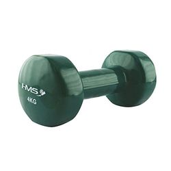 HMS Unisex's 17-47-006 5907695504699 CAST Iron Dumbbell Bedekt met Vinyl, Zwart, One Size