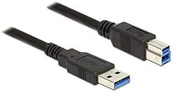DeLock kabel USB 3.0 typ A kontakt > USB 3.0 typ B kontakt 5, 0 m svart