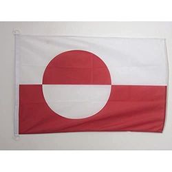 AZ FLAG Bandiera Navale Groenlandia 45x30cm - Bandiera Maritima Danese 30 x 45 cm speciale Nautismo, Padiglione Nautico