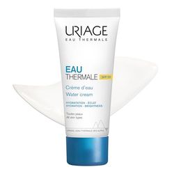 Uriage Eau Thermale Crème d'Eau SPF20 à l'Acide Hyaluronique, 40ml - Hydratation 24H, Ravive l'éclat - Peau Douce & Souple - Parfum Floral Frais - Non Comédogène - Convient à tous les Types de Peaux