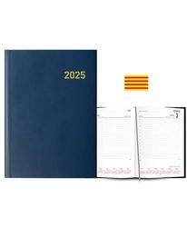 INGRAF Paris Day by Page Agenda 15x21 Catalan Blue 2025