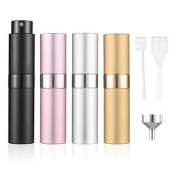 Kiperline 4PCS Vaporisateur Parfum Vide, 8ML Vaporisateur Parfum Voyage Portable Recharge Parfum Mini Flacon Parfum Vide Atomiseur Réutilisable