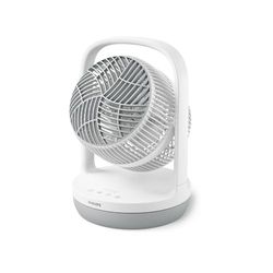 Philips Tafelventilator Serie 2000. Krachtig & Ultrastil met SilentWings-Technologie. 23 dB. Luchtcirculatie. Verstelbare Hoek 180°. 12-uurs timer. Voor Slaapkamer, Huis en Kantoor. Wit (CX2050/00)