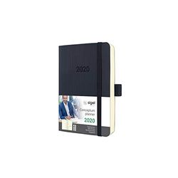 SIGEL C2021 Daily diary 2020, approx. A6, black, softcover - Conceptum