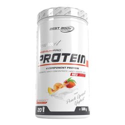 Best Body Nutrition Gourmet Premium Pro Protein, boîte de abricot et pêche, Shake protéiné à 4 composants: Caséinate, concentré de whey, isolat de whey, protéine d'œuf, boîte de 500 g
