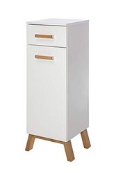 Schildmeyer Armario –, 1 Terry, Madera, 32,5 x 35 x 102,9 cm, Color Blanco Brillo