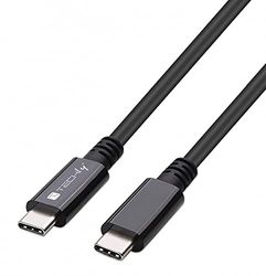 TECHLY 362602 USB-kabel 4 Gen 3 Type-C™ Thunderbolt M/M E-Mark 8K 40Gbps 100W PD 0,8m zwart
