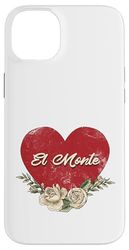 El Monte California City USA Vintage Vacanza Cuore Rose Custodia per iPhone 14 Plus