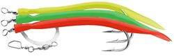 Aquantic Uniseks – volwassenen 10C4039507254230C10, rood/groen/geel, elk 3 rubberen patches op het voorvak, kwaliteitskoord en krachtige wervels (maat 8/0), kleurrijk, normaal
