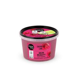 Organic Shop 250ml Body Scrub Skin Beauty Softening Cherry & Lime