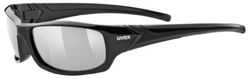 uvex Sportstyle 211, óculos desportivos unissexo, de espelho, conforto sem pressão e suporte perfeito, preto/litemirror prateado, um tamanho