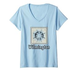 Donna Wilmington Nautical - Barca a vela a vela Maglietta con Collo a V