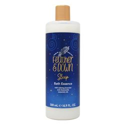 Feather & Down Essenza da bagno Sweet Dream (500ml), con oli essenziali lenitivi di lavanda e camomilla, aiuta a preparare un riposo notturno riposante.