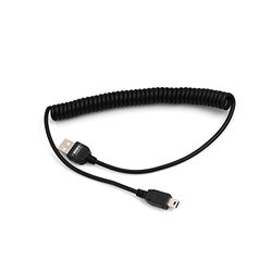 System-S Mini USB spiraal kabel datakabel oplaadkabel spiraalkabel 50-135 cm