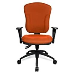 Topstar 8060KBC4 Wellpoint 30 SY - Silla de Escritorio de Oficina con reposabrazos, Color Naranja