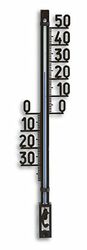 TFA Dostmann Outdoor Thermometer Analogue 12.6003.01.91 Weatherproof Garden Thermometer for Conservatory, Balcony, Patio, with Mounting Hardware Black