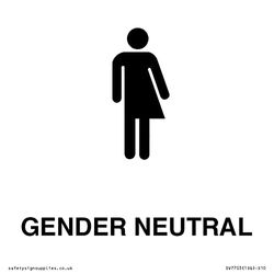 Non-gender specific Sign - 100x100mm - S10