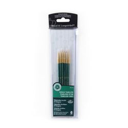 Royal and Langnickel Detail Taklon Variety Brush Set - Gold (Pack of 6)